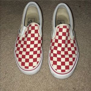 Red checkered vans
